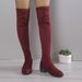 Over-the-Knee For New Plus Women's Suede High Heels Size 43 Back Lace-up Long Boots Women_vogvips.com