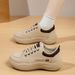 2026 Spring And Autumn New Leather White Sneakers For Women, Versatile Women's Shoes, Comfortable Student Running Sports_vogvips.com