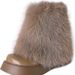 Women's Short Sheepskin Integrated Cotton Shoes Round Toe Style Furry Elegant Snow Boots Fleece Lined Thick Sole Autumn_vogvips.com