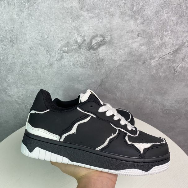 Niche High Street Black White Color-Block Panda National Trend Student Ins Thick-Soled Sneakers New Couple Sports Shoes_vogvips.com