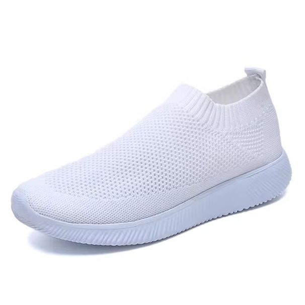Breathable Knitting Platform Sneakers Women Comfort Soft Sole Non-slip Sports Woman Light Flat Heel Casual Shoes Ladies_vogvips.com