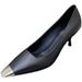Rose Park Chae Young Same Style Iron High Top Quality Heels Designer Women's Flat Shoes Thin Heel 2022 Spring New Square Toe Patent Leather Shallow Mouth Single_vogvips.com