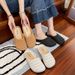New Summer Style Women's Closed-toe Home Use, Indoor, Non-slip, Breathable, Versatile, Lightweight, Flat-soled Slippers_vogvips.com