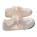 Breathable And Not Stuffy Feet Women's Shoes Mesh Shoes With Skirts Little White Shoes Ballet Training Shoes Flat Baseplate Shoes_vogvips.com