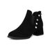 Chunky Heel Studded Mid Heel Fashion Boots For Women, Autumn New Style, Plus Size Pointed Toe Ankle Boots, Available On E Commerce Platforms._vogvips.com