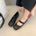 Evening Style Gentle Flat Satin Ballet Flats 2025 New Spring Shallow Boat Mary Jane Women's Shoes_vogvips.com