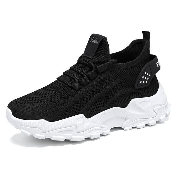 Women's Breathable Knit Casual Shoes - Lightweight Platform Sneakers With Cushioned EVA Insole (White, Black, Pink, Beige, Purple, Red, Gray, Blue)_vogvips.com