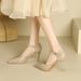 8088-10A Pointed Stiletto Heels One Strap Closed Toe Hollow High Heel Sandals Waterproof Platform Single Shoes Women_vogvips.com