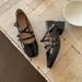 Elegant Square-toed Low-heel Women's 2026 Spring/autumn Stylish Ladylike Mary Jane Black Leather Shoes_vogvips.com