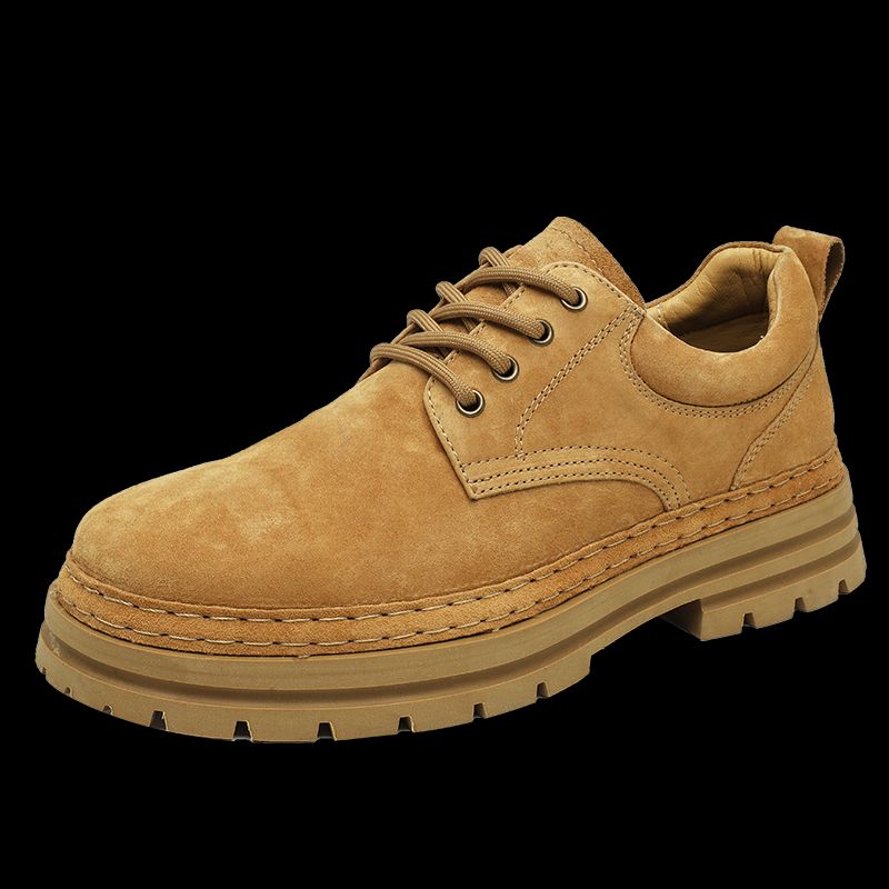 New Leather Spring Men's Shoes High-top Men's Heightening Tooling Martin Boots_vogvips.com