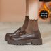 platform-soled Loafers, Velvet Small Leather Shoes, Women's Gold Coins, One Pedal_vogvips.com