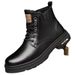 European Warm Series Martin Autumn Winter New Comfortable Simple Trendy Work Thick Sole High Top Boots Single Cotton Same Style Leather Shoes_vogvips.com