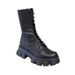 New Mid Calf Boots Women Autumn Winter Fashion Lace-up Ladies Chelsea Zipper Botas Mujer Boots Sports Platform Heel Ladies Shoes_vogvips.com