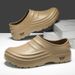 Summer Chef Shoes Anti Slip And Oil Proof Work Shoes Lazy Slippers Casual Trendy Slipper One Step Fashion Garden Shoes For Beach_vogvips.com
