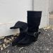 ~2025 Spring And Autumn New Brown Chunky Heel Pointed Toe Western Women Mid-Calf Cowboy Suede Short Boots_vogvips.com