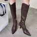 Over-the-Knee 2024 Autumn Winter New Pointed Toe Simple Slim High Heel Long Boots For Women_vogvips.com
