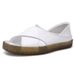 Cross-border Summer New Style Women's Leather Large Size Flat-soled Maternity Slippers, Dual-use Mom Sandals, Versatile_vogvips.com