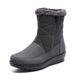 Cross-Border Winter Snow Boots Women, Fleece-Lined, Non-Slip, Warm, Waterproof, Short Boots, Casual Korean Style, Large_vogvips.com