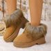 Women's Shoes Winter New Cold Proof Plus Velvet Warm Short Boots Versatile Thick Soled Inner Height Enhancing Frosted Women's Boots_vogvips.com