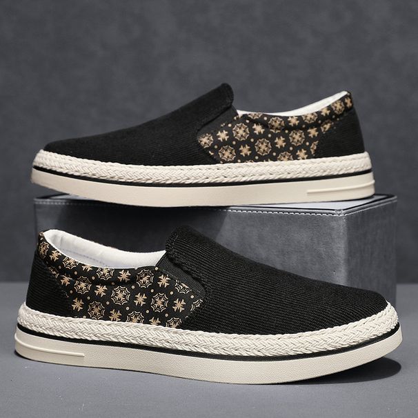 Canvas with one foot for men, spring flat bottomed anti slip white, summer breathable, lazy fisherman, sports and_vogvips.com