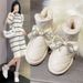 Winter New Waterproof And Anti Slip One Step Cotton Shoes With Plush Thick Sole Snow Boots_vogvips.com