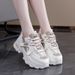 New Spring 2026 Insole Height-increasing Women's Shoes, Trendy, Sporty And Casual Student Thick-soled With Skirt Dad Shoes_vogvips.com