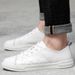 Men's Round Head Leather Men's Board Shoes Front Lace-up Low-heeled Board Shoes Casual Men's Shoes Single Shoes_vogvips.com