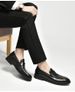 Dress Casual Shoes Leather Shoes Men's Round Head Shallow Mouth Foot Set_vogvips.com