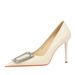 3391-K28 Korean Style Heels Women's Thin Super High Heel Shallow Mouth Pointed Toe Patent Leather Snake Pattern_vogvips.com