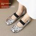 Cameido Women's Spring Mary Jane Shoes With Elastic Strap And Polka Dots_vogvips.com