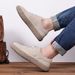 High Top Casual Breathable Designer Shoes Suede Leather Loafers Business Office Shoes For Men Driving Moccasins Plush_vogvips.com