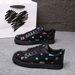 Unisex Red Soled Studded Sneakers Trendy Hong Kong Style Matching Couple's Canvas Shoes Casual Sports Must-Have Fashion Accessory_vogvips.com