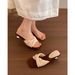 Chuyuji Woven Wedge Roman Stylish Resort-Style Beach Thick-Soled Sandals For Women, Summer Outdoor Wear_vogvips.com