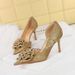 8238-H55 Chinese Style Women's Banquet High Slim Heels, Shallow Mouth, Pointed Toe, Side Hollowed Out Flower Patterned_vogvips.com