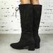 326-9 Long With Pointed Toe, Thick Heel, Black, Spicy Style, Fashionable Design, Versatile Women's Boots_vogvips.com