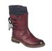 Plus Size Mid-Low Tube Martin For Women, New Autumn Winter Thick Heel Back Strap Knitted Boots_vogvips.com