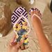 Women's Shoes, Women's Flip Flops, Printed Women's Beach PVC Flip Flops, Flat Slippers For Women_vogvips.com