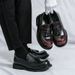 New Fashion Genuine Leather Retro Business Men's Casual Shoes Black Daily Office Loafers One-step Driving Party Dress Wedding Men's Shoes_vogvips.com