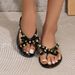 Women's Flat Sandals Women's Bow Rivet Flip Flops For Women Summer Hit Warren Style Non Slip PVC Sandals_vogvips.com