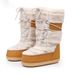 Women's Shoes Thickened Ski Space Boots Lamb Fur Fur Stitching High Top Snow Boots_vogvips.com