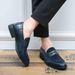 New Fashion British Matte Black Business Casual Loafer Shoes Young Man Stepping Pointed Leather Cover Foot Photo Studio Wedding Leather Shoes Party Dr_vogvips.com