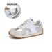 Cordon Bleu Genuine Leather Women's Flat Sports Training Shoes Spring Casual White Versatile Footwear_vogvips.com