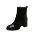 Autumn Winter Hot Selling Martin Boots Women's High Ing New Plush Thick Heel Short Boots, Square Toe European And_vogvips.com