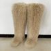 Women's Winter Imitation Fur Beach Wool Boots European And American Tall Tube 40 Long Tube 50 Snow Boots Shoes_vogvips.com