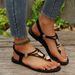 Factory Direct Fairy-style Summer New Flat Beach Versatile Outdoor Thong Simple Ethnic Large Size Women's Sandals_vogvips.com