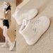 Fleece-Lined Thickened Snow 2025 Winter New Thick-Soled Mid-Calf Cotton Warm Cold-Proof Short Boots For Women 356-1_vogvips.com