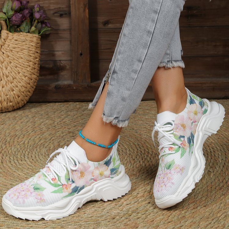 Large Print Casual 2025 Summer New Comfortable And Breathable Fly Woven Sports Shoes For Women_vogvips.com