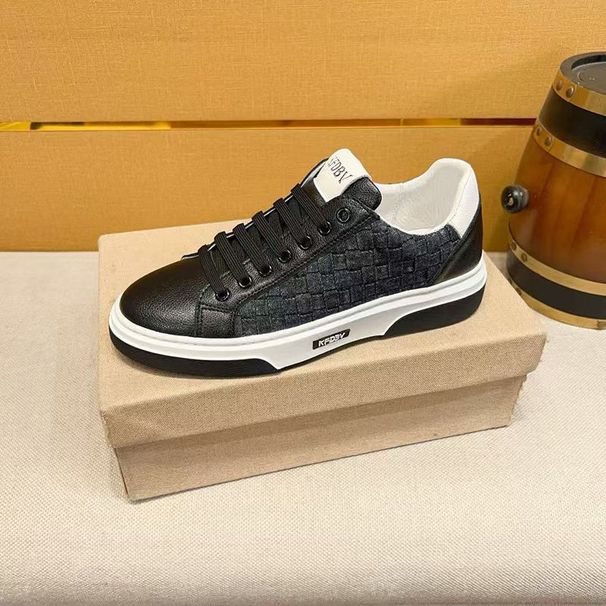 Summer Breathable Men's Genuine Leather Low-top Sports Casual Sneakers Versatile Brand White Internet Celebrity Trendy_vogvips.com