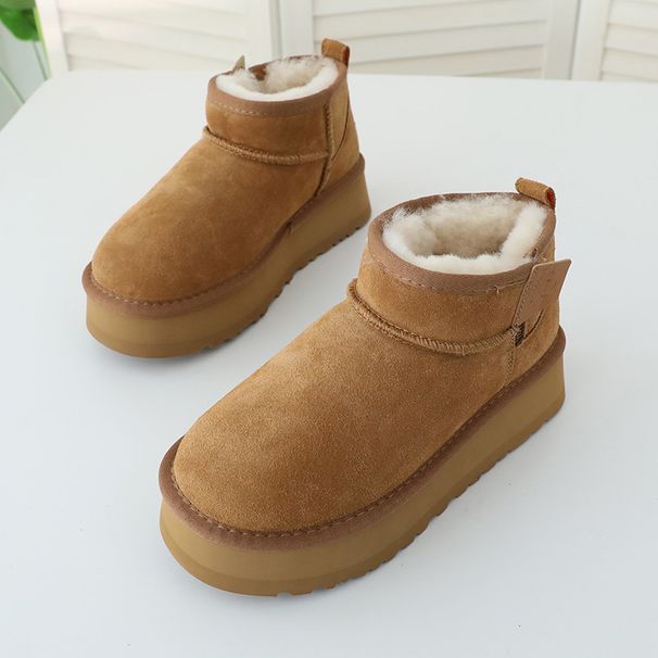 Zhou Dongyu New Thick-Soled Women's Snow Boots For Outdoor Wear, Thickened Short Boots, Winter Non-Slip Fleece-Lined_vogvips.com