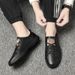Cowhide Fashion Men's Casual Soft Sole Low-top Student Sneakers White Trendy Shoes Men_vogvips.com